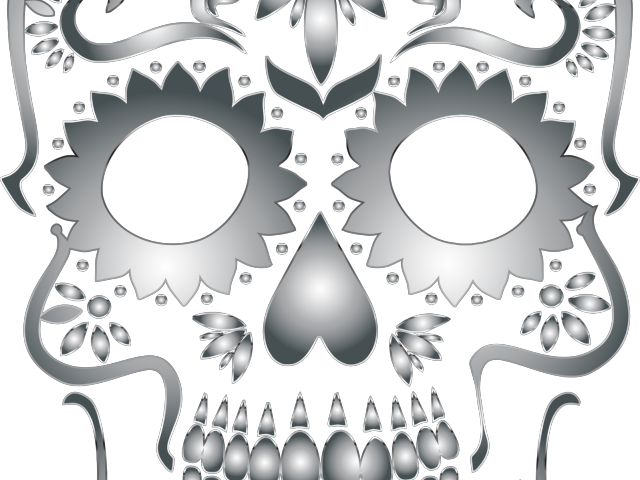 Sugar Skull Clipart Transparent Background - Sugar Skull Day Of The Dead Samsung Galaxy S7 Phone (640x480), Png Download