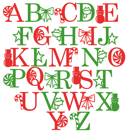 Jpg Freeuse Library Christmas Alphabet Clipart - Christmas Letters Cut Outs (432x432), Png Download