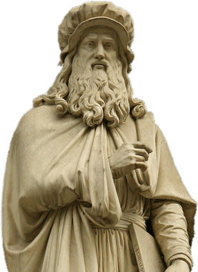 Statue Of Leonardo Da Vinci Png - Gallery Of The Uffizi (625x420), Png Download