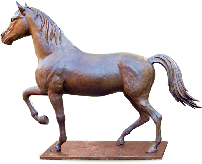 Horse - Horse Statue Png (700x570), Png Download