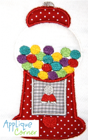 Applique Corner Gumball Machine Large Applique Design, - Gumball Machine (450x450), Png Download