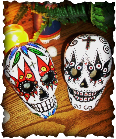 As In The Poured Plaster Sugar Skulls, These Come In - Calavera (381x456), Png Download