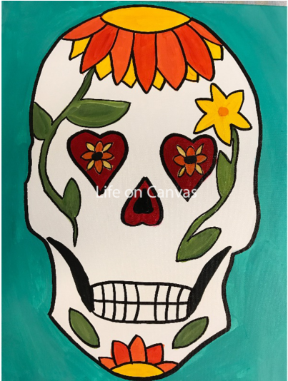 By Paintsip - Calavera (800x533), Png Download