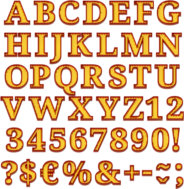 Neon Retro Light Font (595x635), Png Download