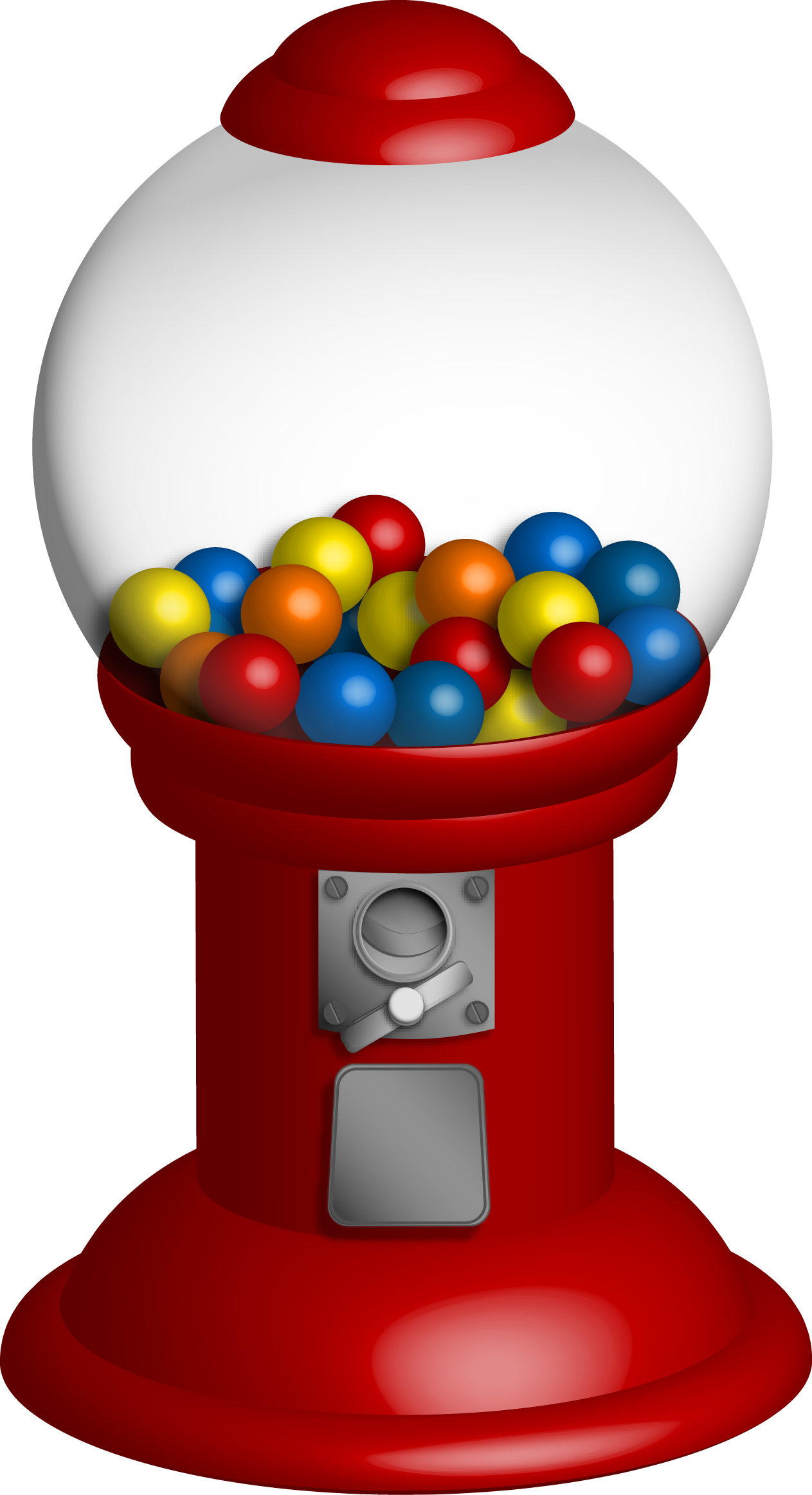 Gumball Machine Clipart - Bubble Gum Machine Png (1263x2325), Png Download