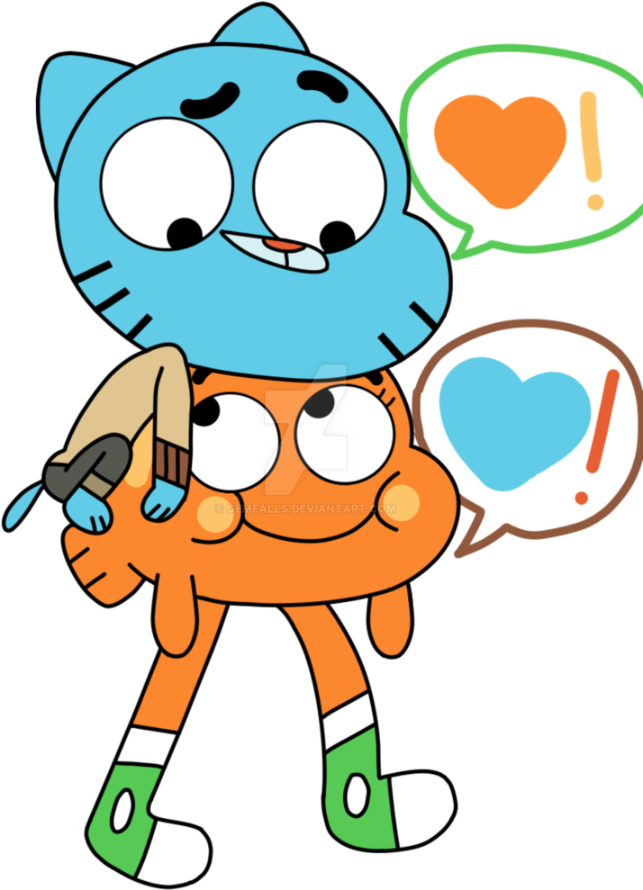 Oh Gumball, How Lazy By Gemfalls - Gumball X Darwin Sex (749x1067), Png Download