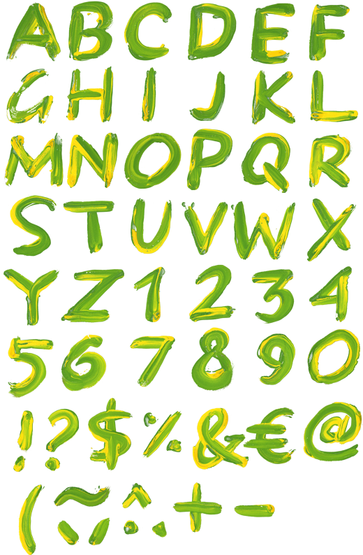 Brazil Paint Font Alphabet Paint Font Brazil - Painting (525x818), Png Download