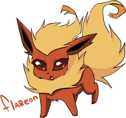 Eevee Evolutions Clan Images Fareon Wallpaper And Background - Flareon (554x518), Png Download