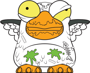 Sickly Seagull 2 - Grossery Gang Sickly Seagull (400x400), Png Download