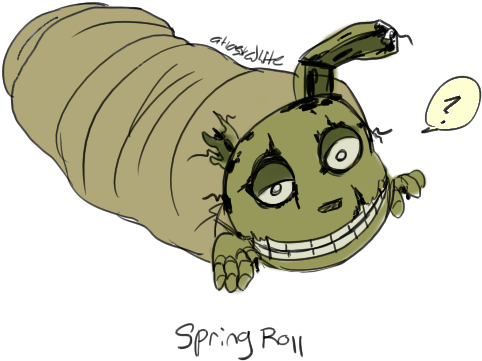 Caterpillar Drawing Pen - Fnaf Spring Roll (600x415), Png Download