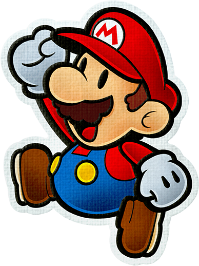 Pm Color Splash - Paper Mario Color Splash Mario And Huey (388x518), Png Download