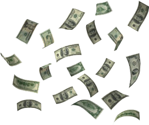 Flying Dollars Png Pic - Money Flying In The Air (418x301), Png Download