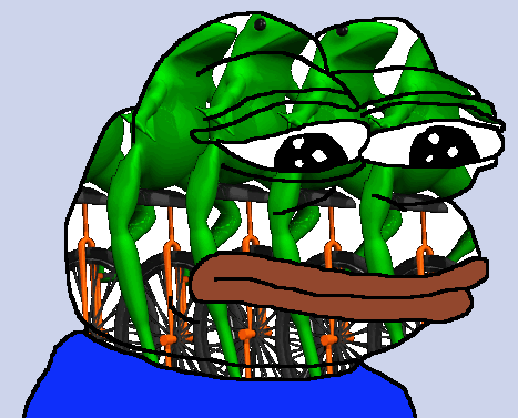 Png Black And White Library Rare Datboi - Dat Boi And Pepe (467x377), Png Download