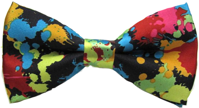 Color Splash Bow Tie - Mens Bow Tie Colorful (728x411), Png Download
