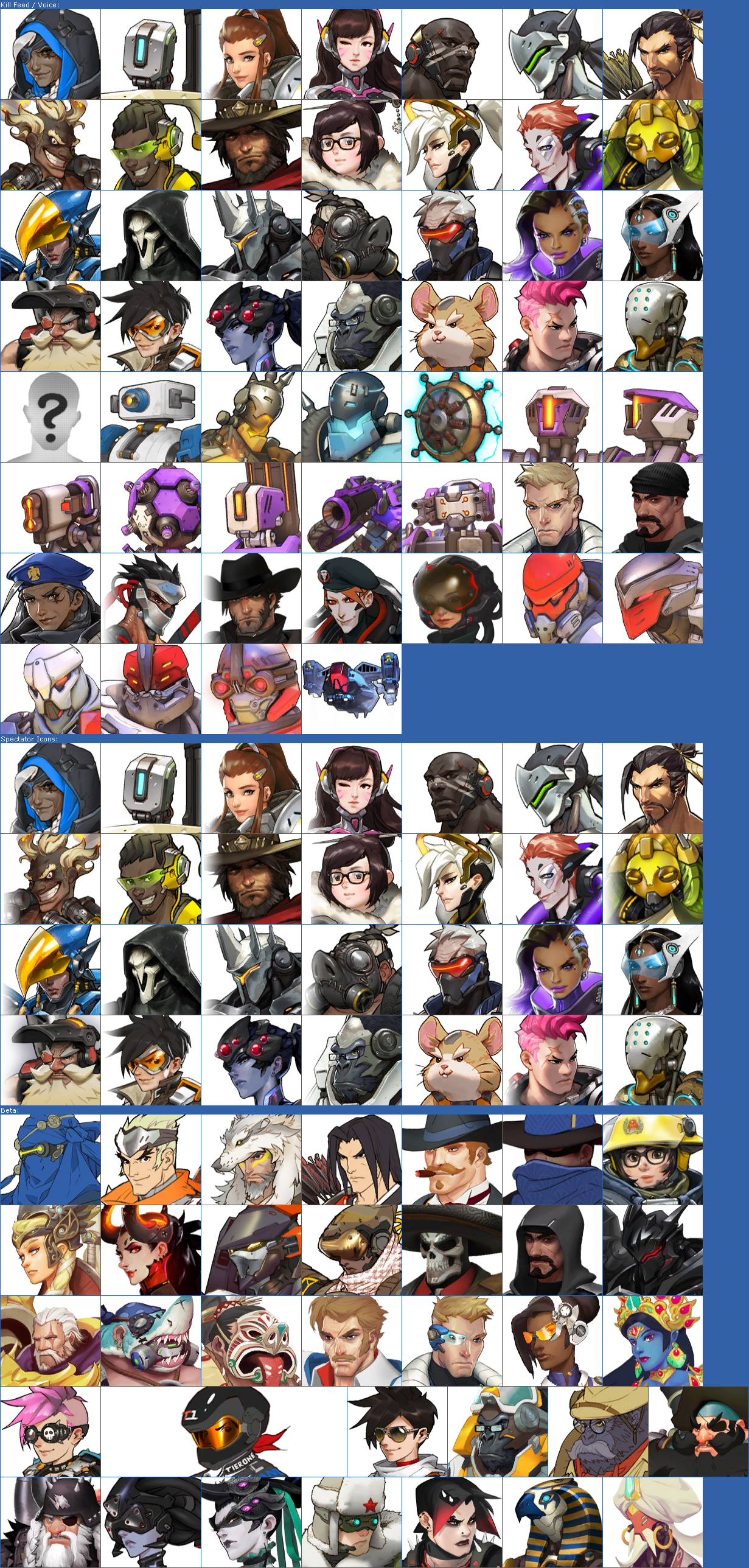 Click For Full Sized Image Hero Icons - Overwatch (1231x2576), Png Download
