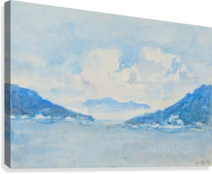 Lake Como View Canvas Print - Lake Como (429x353), Png Download