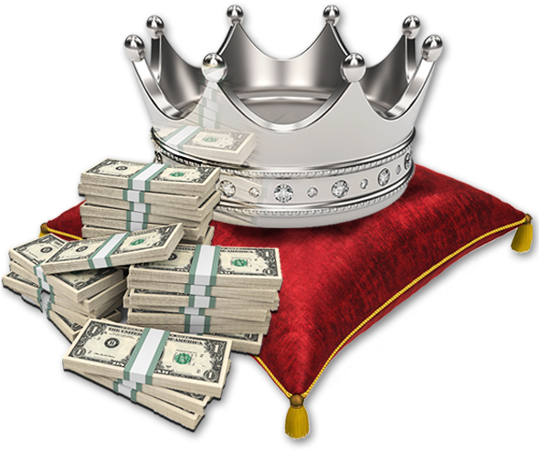 Launcher Silver & Dollars - Cash (589x906), Png Download