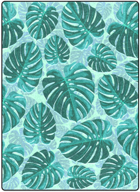 Tropical Leaf Monstera Plant Pattern Blanket - Swiss Cheese Plant (500x500), Png Download