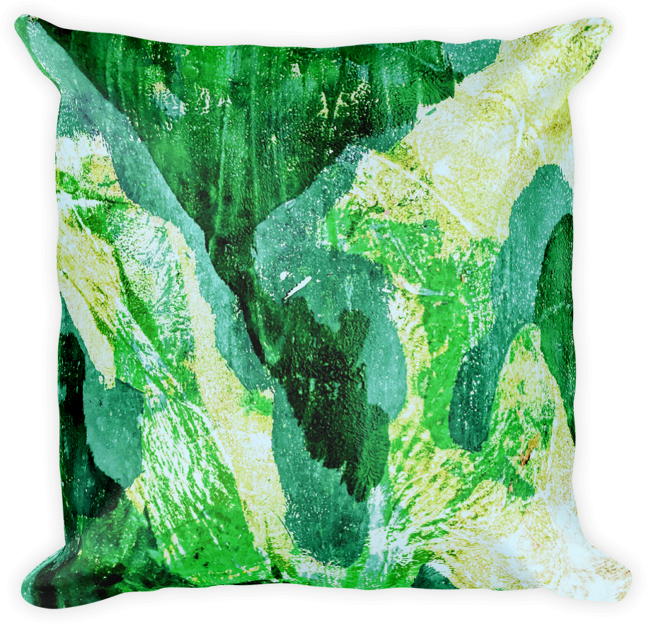 Tropical Leaves Pillow - Cushion (1000x1000), Png Download