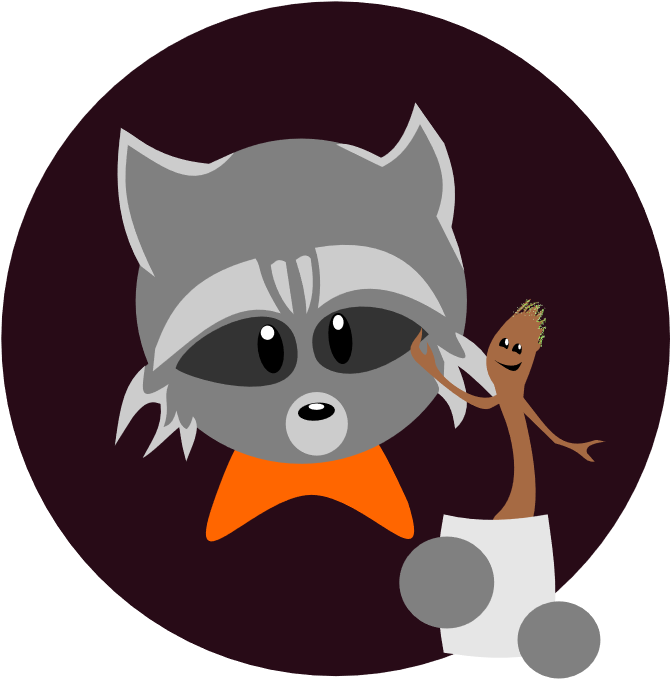 Groot And Rocket Raccoon By Wishiwasahobbit On Deviantart - Rocket Raccoon (744x1052), Png Download