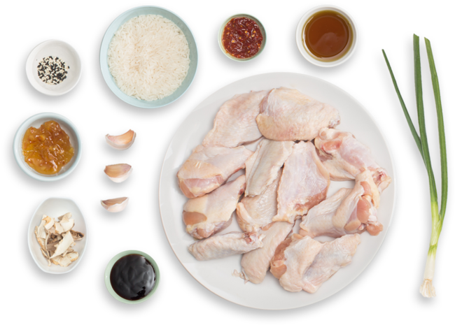Spicy Orange Chicken Wings With Shiitake-sesame Rice - Blueapron Com Ingredients (700x477), Png Download