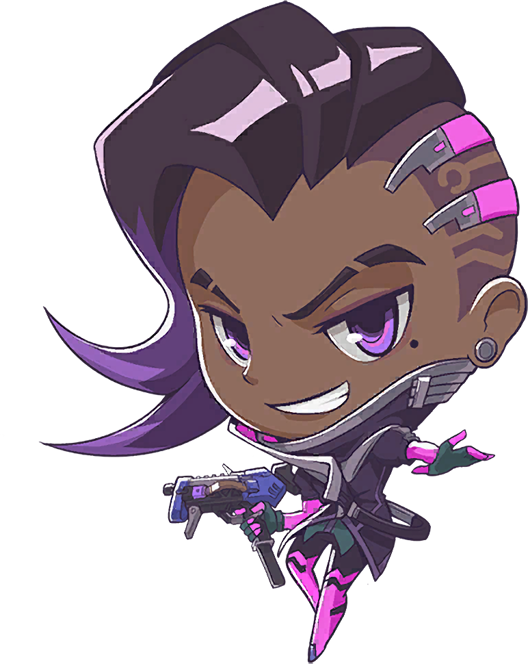 Overwatch Sombra Png Vector Freeuse Stock - Overwatch Sombra Cute Spray (772x970), Png Download