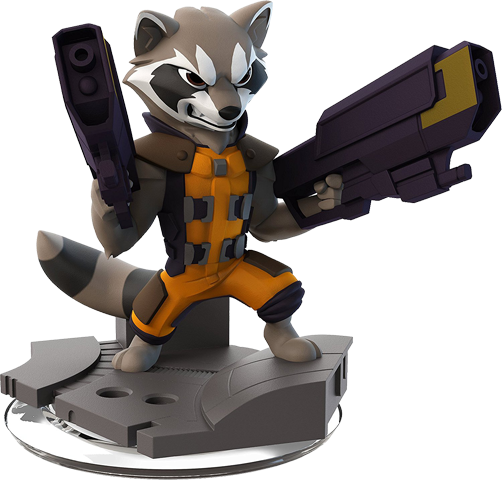 Disney Infinity Rocket Raccoon Figure (502x480), Png Download