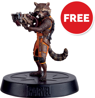 Rocket Figurine - Figurine Marvel Rocket Raccoon (384x341), Png Download