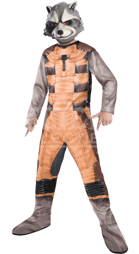 Kids Rocket Raccoon Costume - Rubies Guardians Of The Galaxy Rocket Raccoon Kids (850x850), Png Download