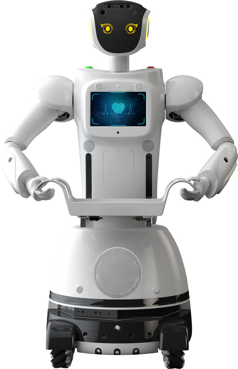 Sanbot King Kong Can It's New Add On Tray Can Hold - Sanbot Max (774x1200), Png Download