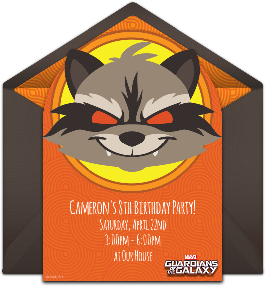 Gotg Rocket Raccoon Comic Online Invitation - Gotg Animated Rocket Cute Pillow Case (650x650), Png Download
