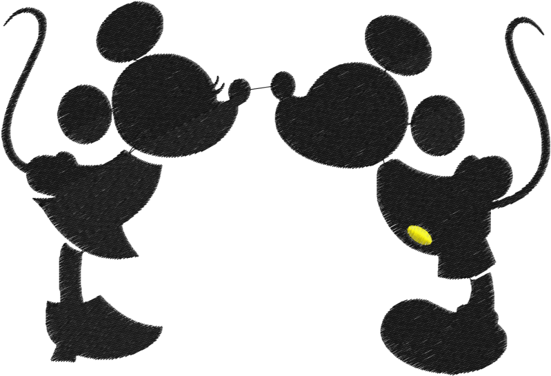 Mickey Minnie Silhouette Png (800x800), Png Download