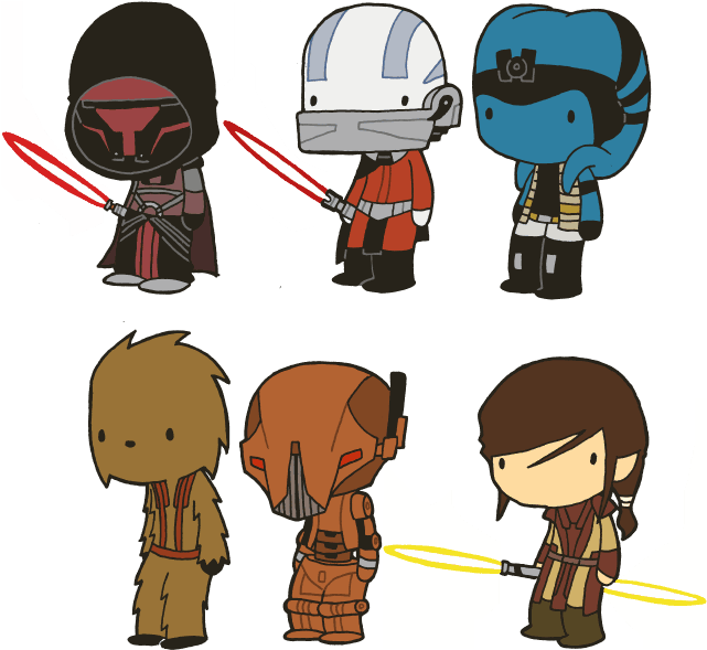 The - Lil Star Wars Characters (650x600), Png Download