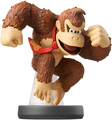 Donkey Kong - Donkey Kong Smash Bros Amiibo (500x537), Png Download