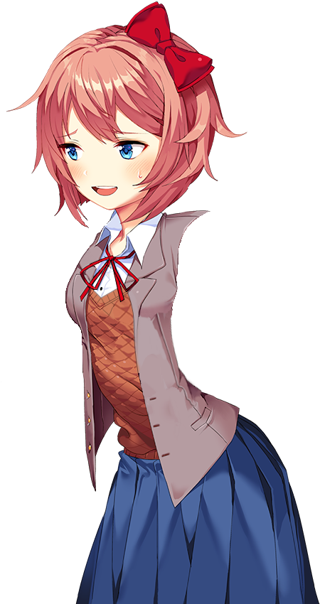 Armless Special Pose Sayori, A Gift To Other Sprite - Sayori Sprite Angry Transparent (960x960), Png Download