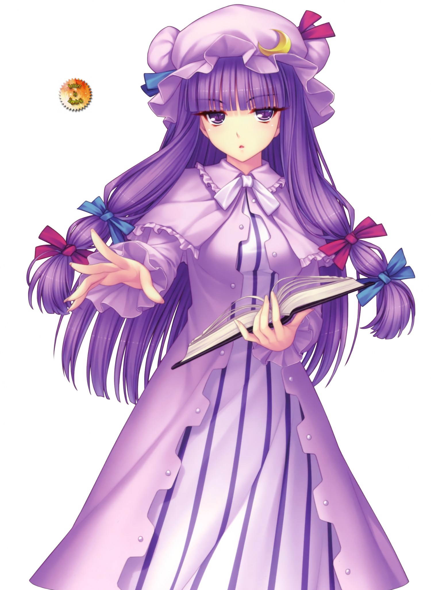 Patchouli Knowledge - Reimu Purple Hair (1500x2055), Png Download