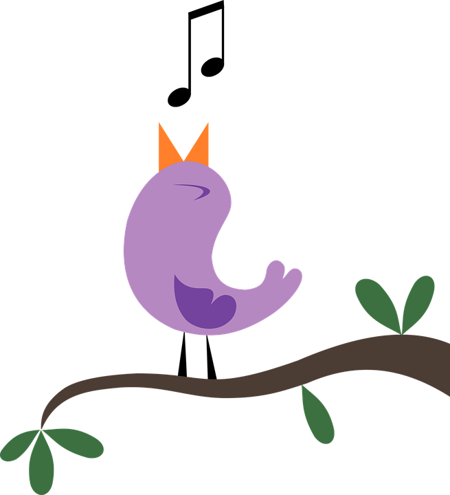 Singing-bird - Song Bird Clip Art (546x600), Png Download