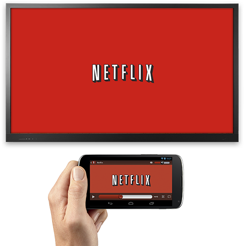 Netflix On Chromecast - Netflix (541x500), Png Download