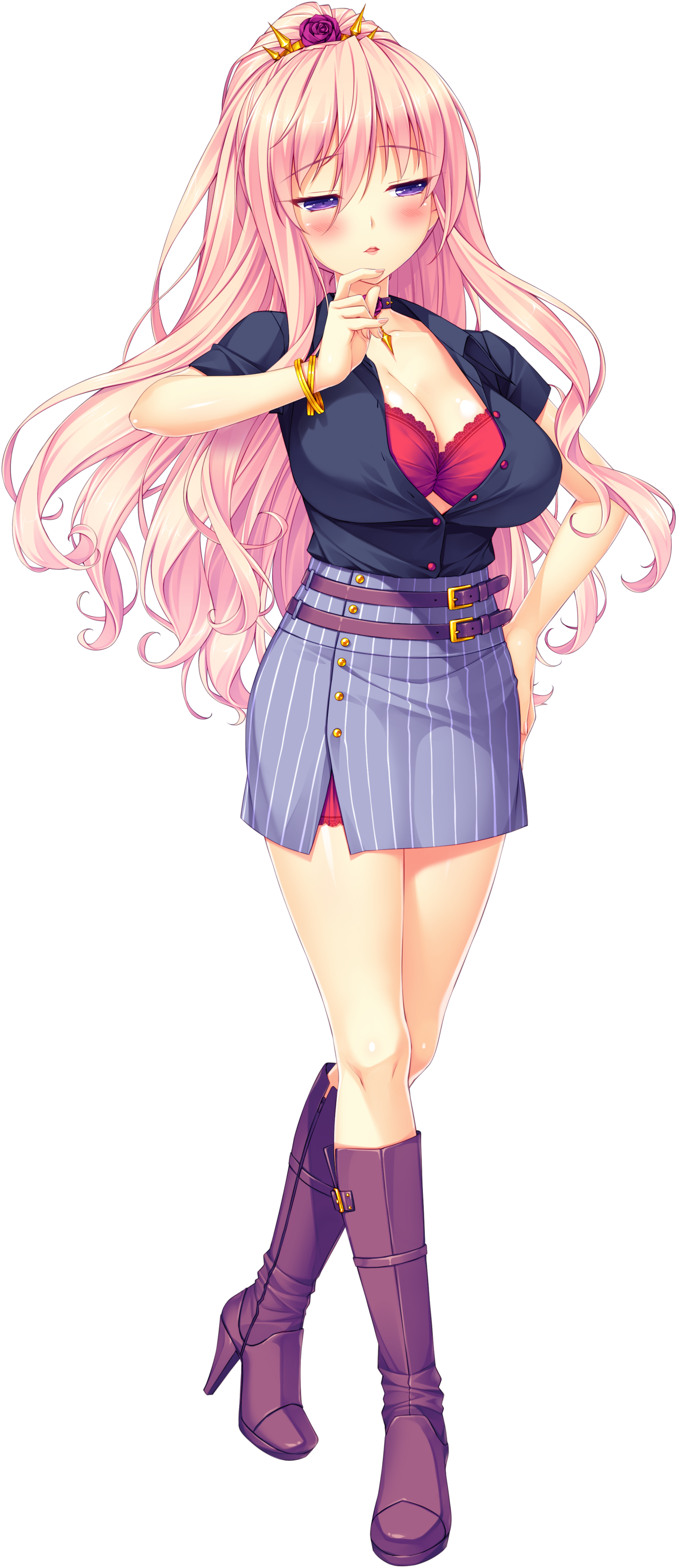 Download Png - Knee-high Boot (1672x3872), Png Download