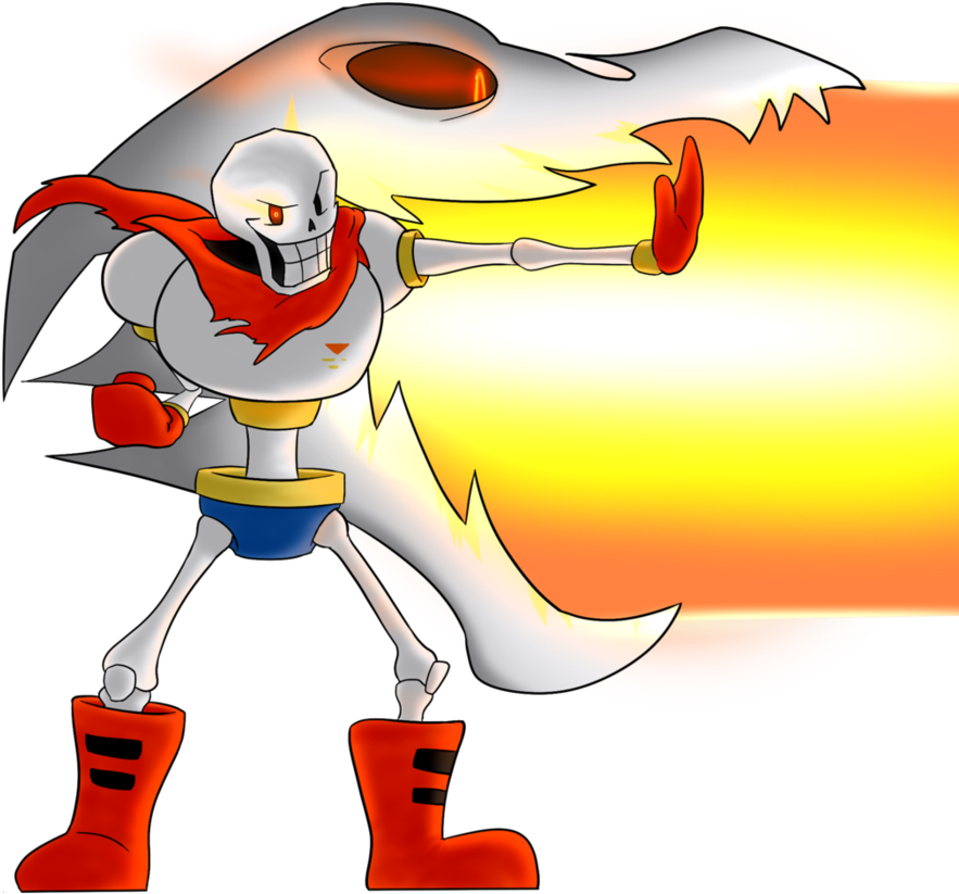 I've Played Undertale As Well Of Course~ And I Confess - Papyrus With Gaster Blaster (894x894), Png Download