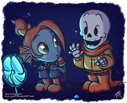 Some More Little Kid Undertale Stuffffff - Papyrus And Undyne Ship (500x412), Png Download