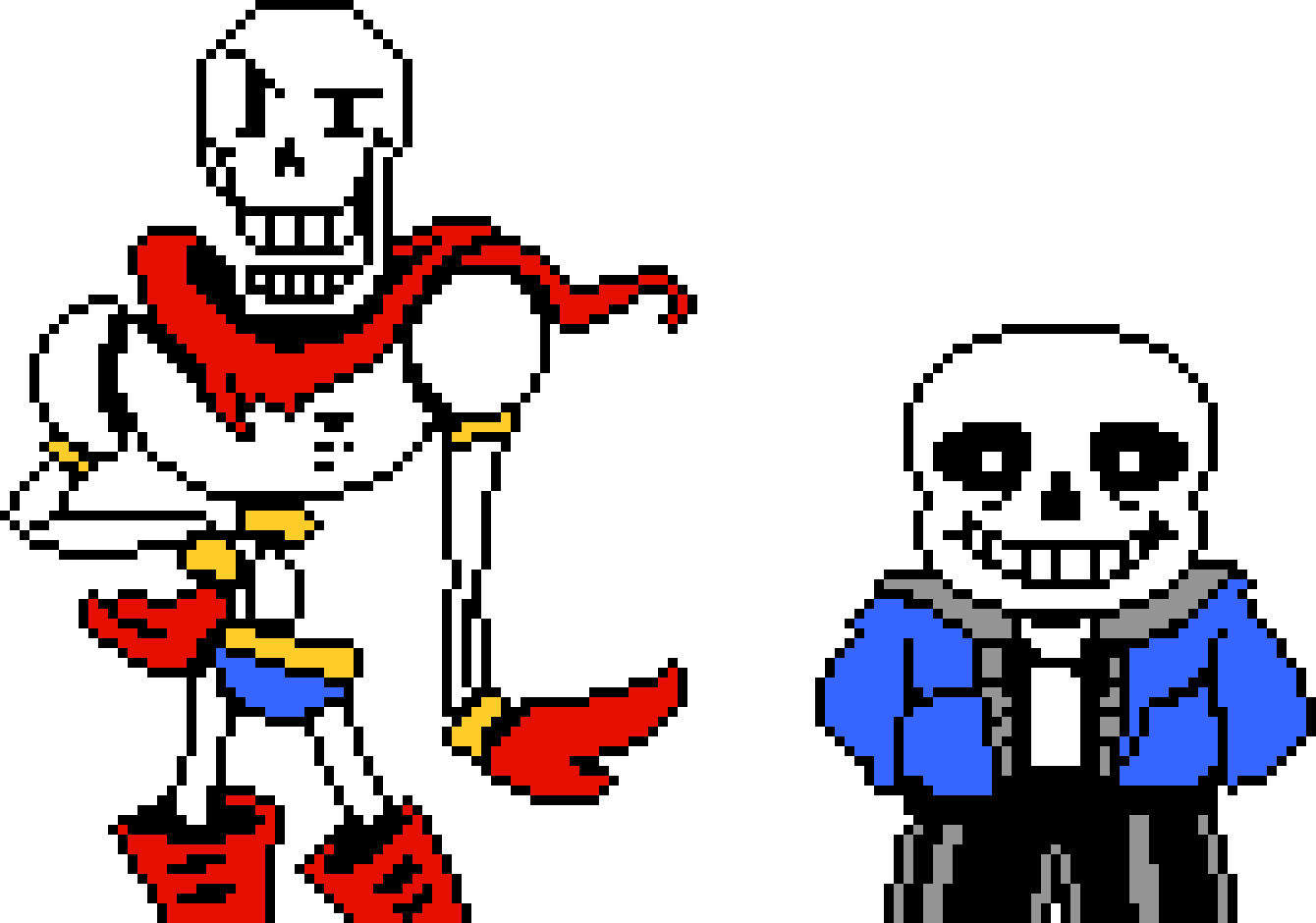 Download Sans And Papyrus Undertale Sans Y Papyrus Png Image With No Background Pngkey Com