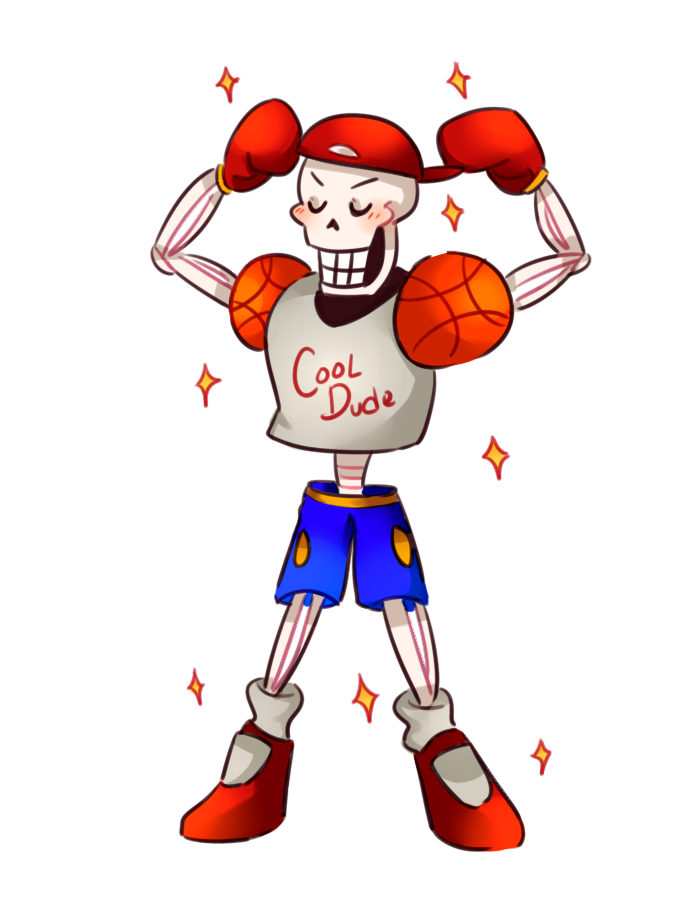 Undertale Transparent Cool Dude Papyrus - Papyrus Cool Dude Drawing (700x900), Png Download