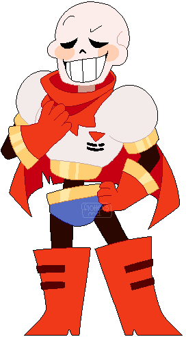 Papyrus Pixel I Did For Practice - Digital Art (272x492), Png Download