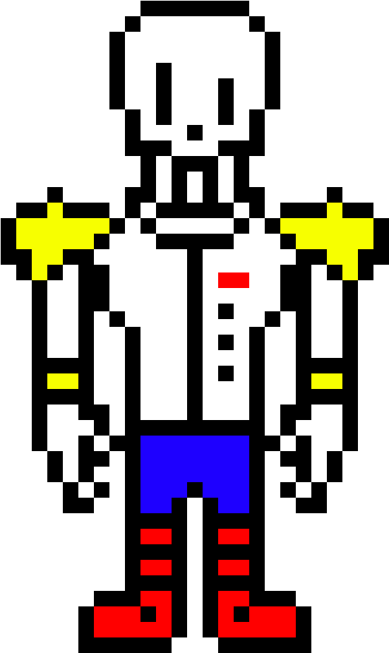 Undertale Royal Uniform Papyrus - Papyrus Pixel (1155x1155), Png Download