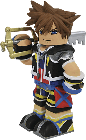Sora Vinimate 4" Vinyl Figure - Kingdom Hearts Vinimates (600x600), Png Download