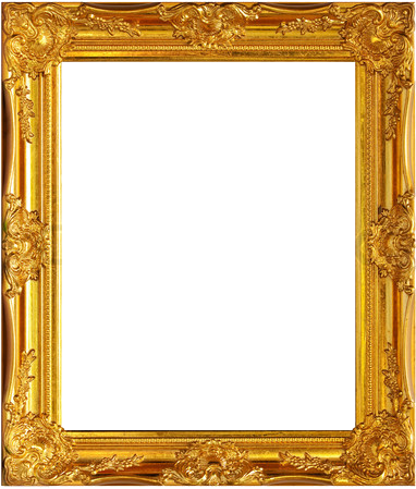 Golden Frame Free Png Image - Classical Art Frames (415x480), Png Download