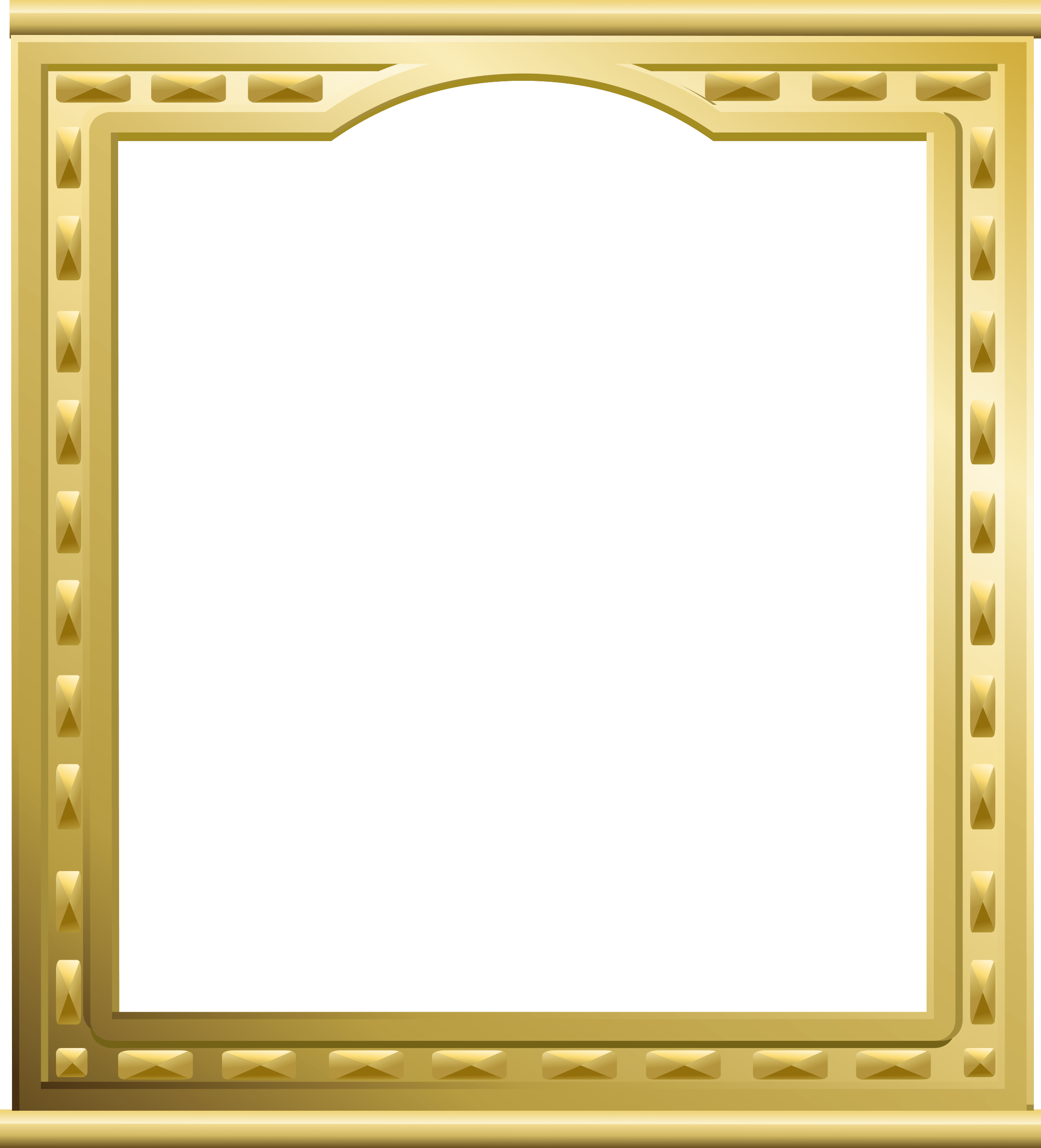 Clipart Golden Frame - Transparent Frame (2176x2400), Png Download