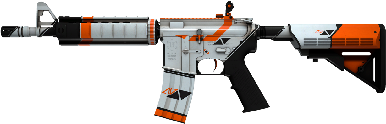 M4a4 - Asiimov - Cs Go M4a4 Asiimov (1280x444), Png Download