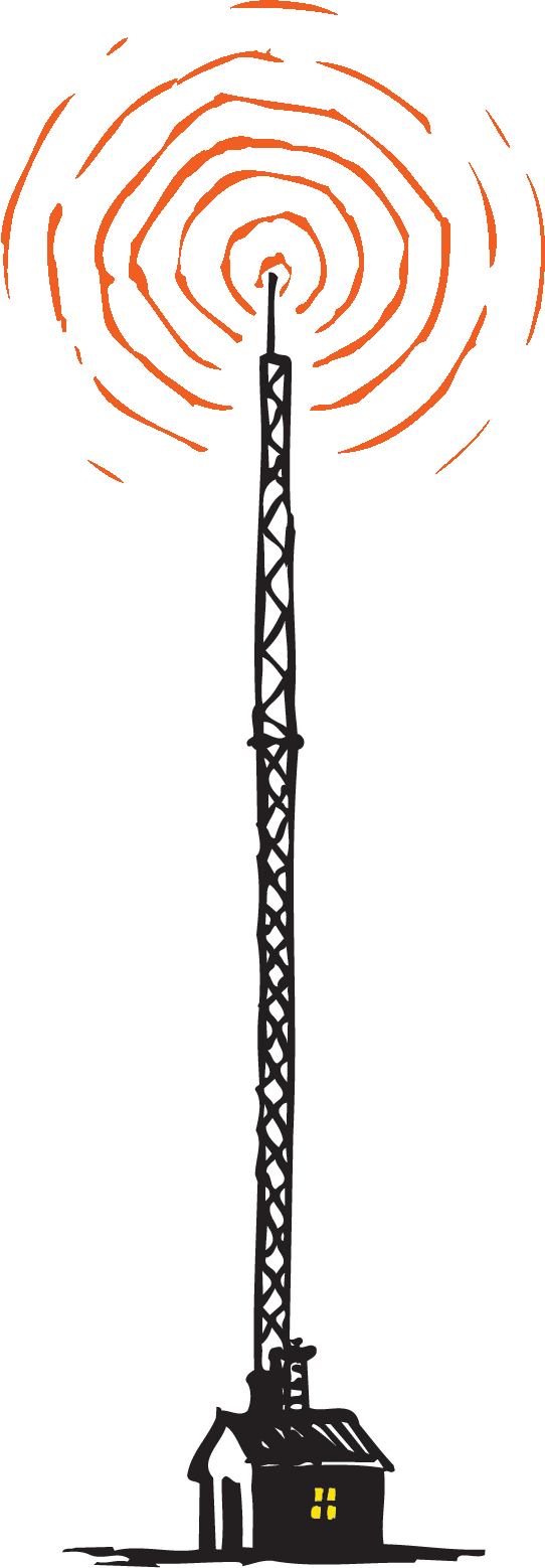 Color Version Radio Tower - Radio Station Tower Png (542x1558), Png Download